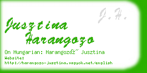 jusztina harangozo business card